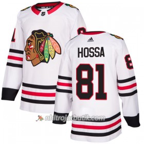 Män Ishockey Chicago Blackhawks Tröja Marian Hossa 81 Adidas 2017-2018 Vit Authentic
